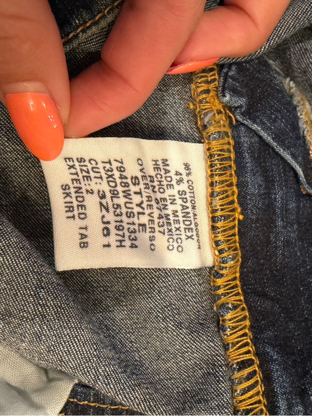 VTG Polo Ralph Lauren Women’s Y2K Mini Denim Skirt Extended Skirt Tab Size 2 - Picture 4 of 6